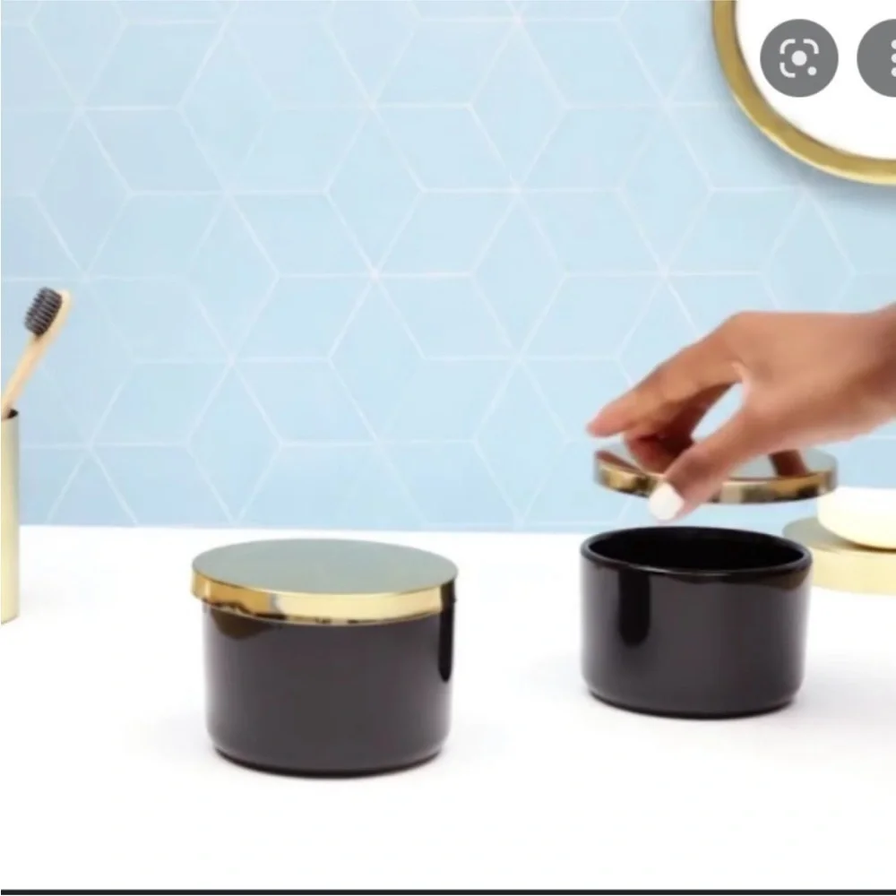Z Gallerie storage duo ceramic canisters - brand new